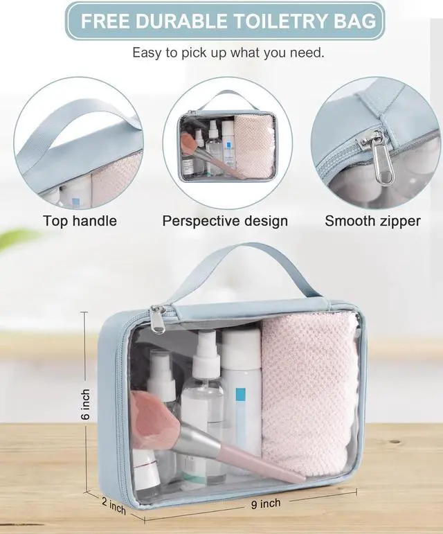 Alt view image 6 of 7 - Beraliy Large Travel Backpack, Carry On Bags For Airplanes, Lightweight Personal Item Bag, Laptop Backpack, Casual Work Gym College Weekender Bag, Light blue
