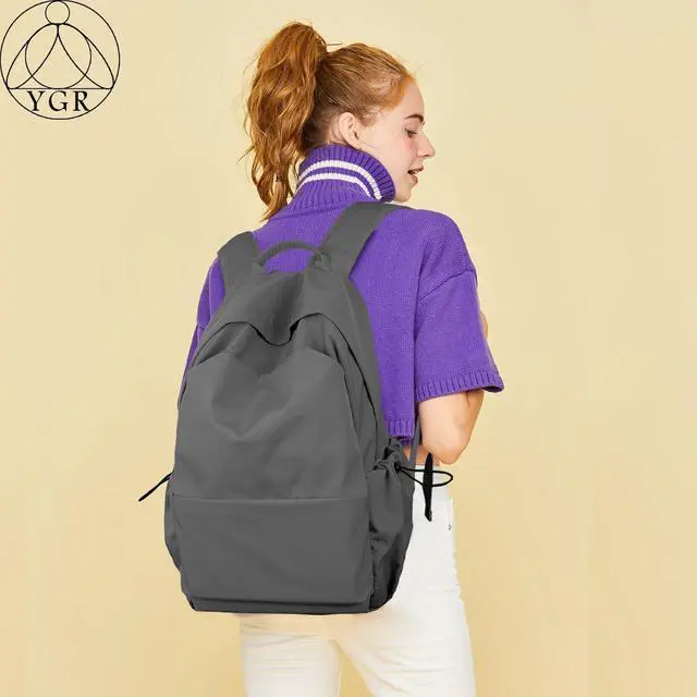 Alt view image 2 of 6 - YGR Laptop Backpack for Women and Men, Waterproof Lightweight Travel Daily Rucksack Casual 15.6 inches Computer Bags for College, Grey