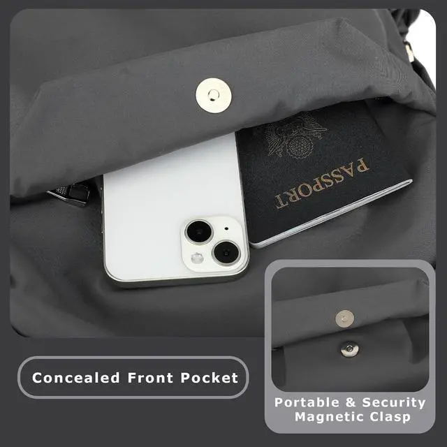 Alt view image 4 of 6 - YGR Laptop Backpack for Women and Men, Waterproof Lightweight Travel Daily Rucksack Casual 15.6 inches Computer Bags for College, Grey