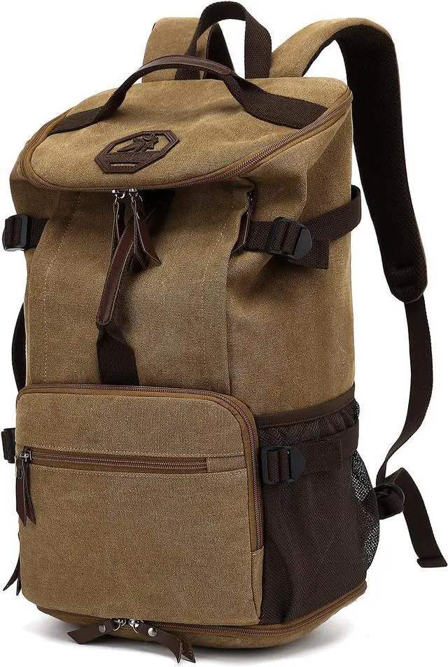 Main image of Kalesi Gym Duffle Bag Backpack 4-Way Vintage canvas with Shoes Compartment for travel Sport Hiking laptop (Vintage coffee)