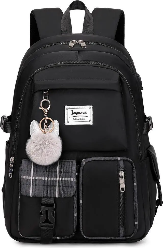 Alt view image 2 of 7 - Women Fashion Travel Backpack Set Roomy Laptop Rucksack Set Casual Daypack for Girl Black