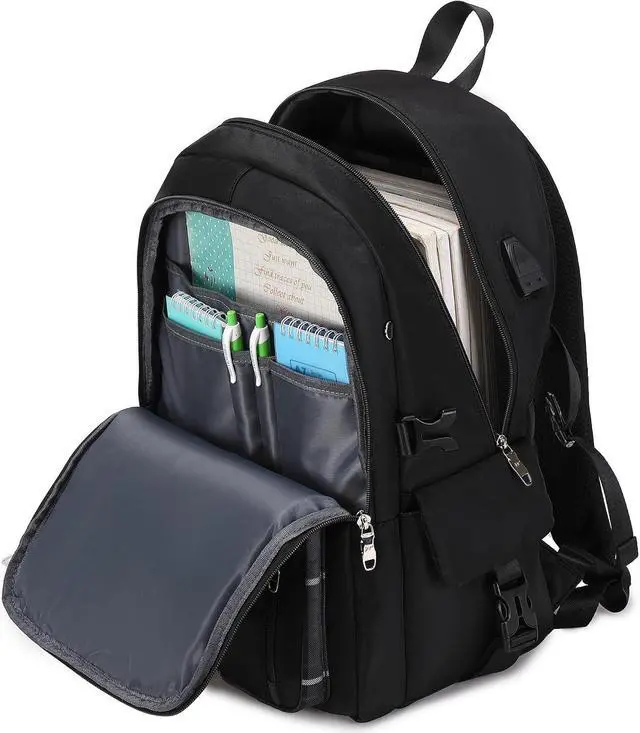 Alt view image 6 of 7 - Women Fashion Travel Backpack Set Roomy Laptop Rucksack Set Casual Daypack for Girl Black