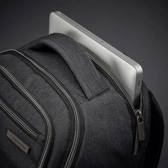 Alt view image 4 of 5 - Samsonite Modern Utility Double Shot Laptop Backpack, Charcoal Heather, One Size