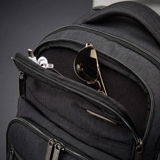 Alt view image 5 of 5 - Samsonite Modern Utility Double Shot Laptop Backpack, Charcoal Heather, One Size
