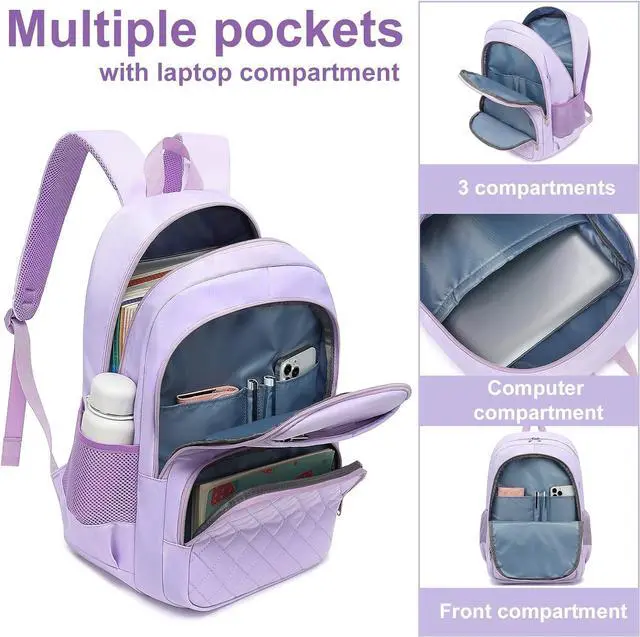 Alt view image 4 of 7 - CAMTOP Laptop Backpack 15.6 Inch School BookBag College Casual Daypacks Backpacks Teacher Work Travel for Teens Girls Women