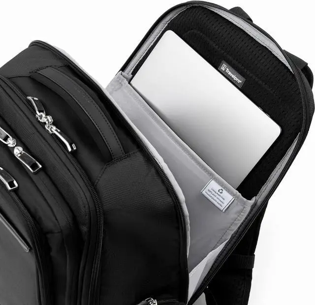 Alt view image 5 of 7 - Travelpro Maxlite Lightweight Laptop Backpack, Fits up to 15 Inch Laptop and 11 Inch Tablet, Water Resistant, Men and Women, Work, Travel, Black, 18-Inch