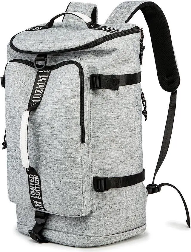 Main image of Gym Duffle Bag Waterproof black Laptop Backpack Suitable for Hiking, Fishing, Travel 40L Large Capacity Trendy Cool Lightweight Backpack for Men and Women