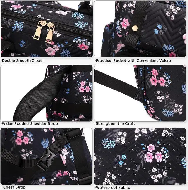 Alt view image 6 of 6 - Hidds Laptop Backpack Purse for Women, Work Business College School Commuter Computer Bag Large Girls Nurse Teacher Bookbags Anti Theft Ladies Travel Daypack with Charging Port for 15.6 Inch Laptops