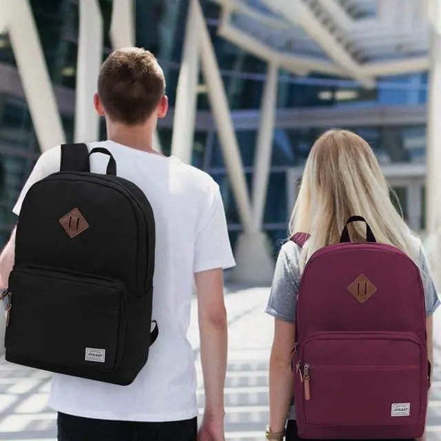 Alt view image 6 of 7 - RAVUO School Backpack for Men Women, Water Resistant 15.6 inch Laptop Back Packs Bookbags College Daypack Black Bag with Side Pockets