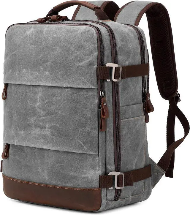 Main image of Travel Backpack for Men Carry On Backpack Flight Approved Personal Item Backpack, 17 inch Laptop Backpack Casual Daypack Weekender Business Hiking Backpack, Gray