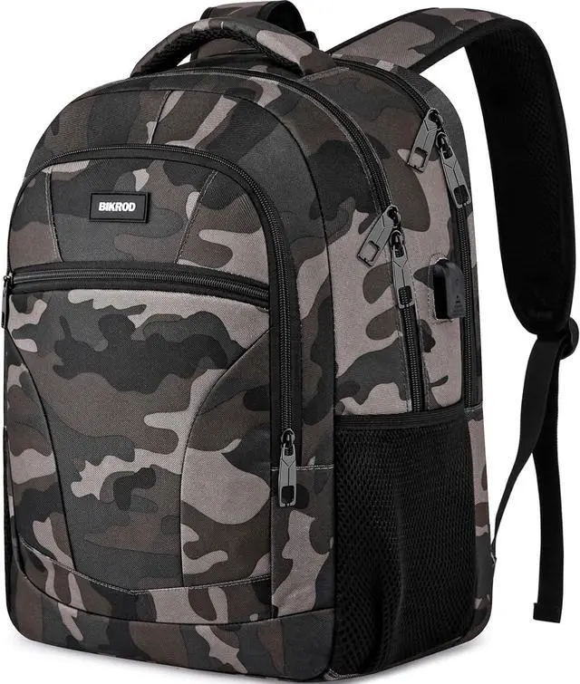 Main image of BIKROD Backpack for Boys Men, School Backpack for Teens Girls, Lightweight Casual High School Bookbag, Daily-use Travel Laptop Backpack with USB Charging Port Fits 15.6 Inch Notebook