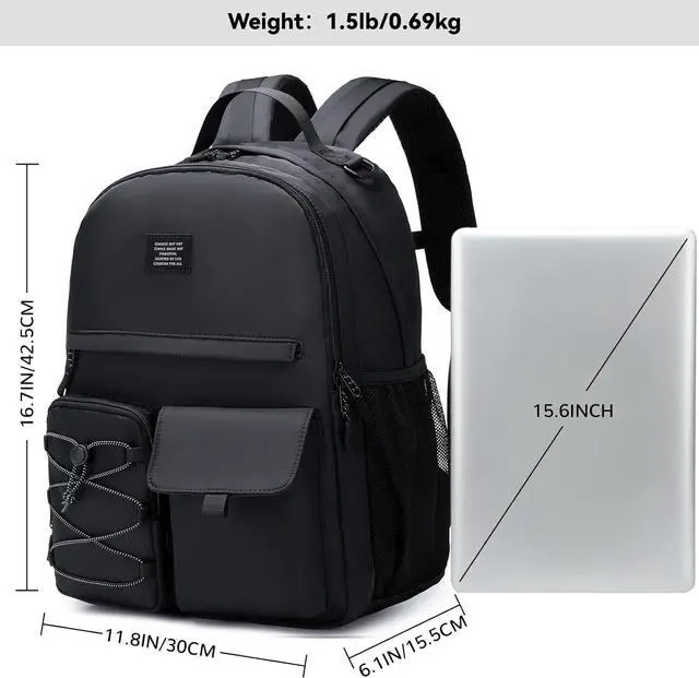 Alt view image 2 of 7 - Lohol Fashion Backpack with Anti Theft Pocket, Water Resistant Travel Daypack for Teen Girls & Boys (Black)