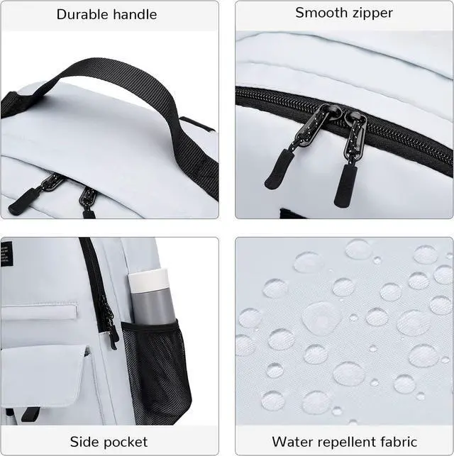 Alt view image 7 of 7 - Lohol Fashion Backpack with Anti Theft Pocket, Water Resistant Travel Daypack for Teen Girls & Boys (Black)