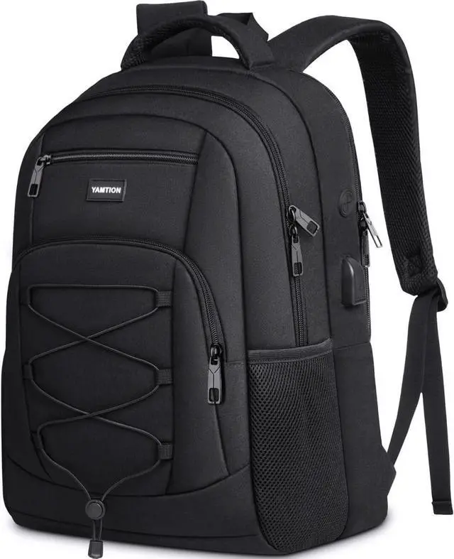 Main image of YAMTION 17.3 Inch School Backpack for Men and Women,College Bookbag Teens Laptop Backpack Schoolbag with USB Port for Students Work Business Office