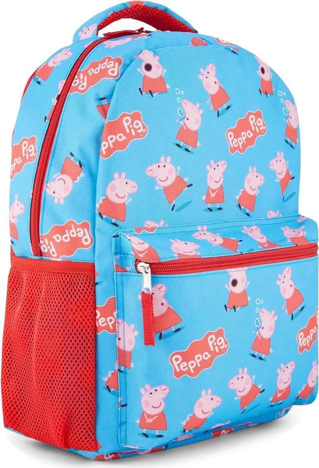 Main image of Peppa Pig Backpack for Girls - Peppa, George, Mummy and Daddy - 16" Backpack For School - Front Pocket and Laptop Sleeve Backpack for Girls and Toddlers - Preschool and Elementary School Bag