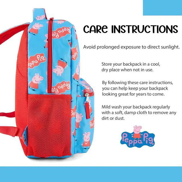 Alt view image 5 of 7 - Peppa Pig Backpack for Girls - Peppa, George, Mummy and Daddy - 16" Backpack For School - Front Pocket and Laptop Sleeve Backpack for Girls and Toddlers - Preschool and Elementary School Bag