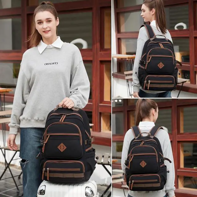 Alt view image 5 of 6 - Caoroky knight Laptop Backpacks College Bookbags Women Men Anti Theft Travel Backpacks Large Elementary Middle High School Bags for Kids Teens Girls Boys Students Adults Causal Daypack-Black