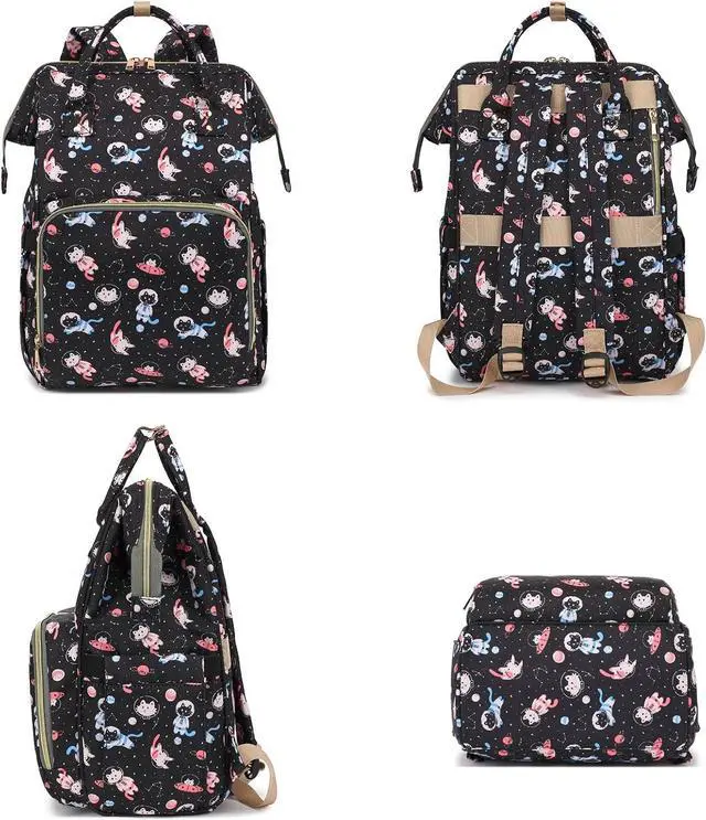 Alt view image 6 of 6 - Laptop Backpack for Women, College Bookbag School Backpack Work Business Travel 15.6 Inch Computer Backpacks (Cat)