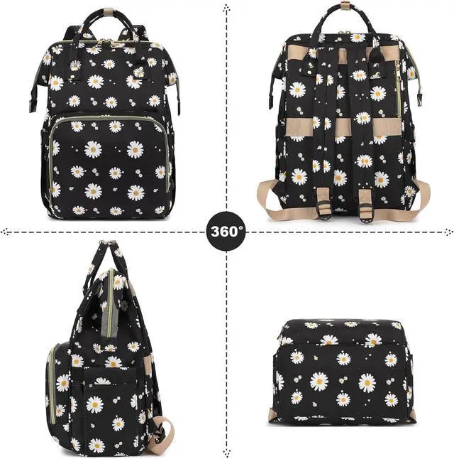 Alt view image 6 of 6 - Daisy Women Laptop Backpack, College School Backpack Bookbag 15.6 Inch Computer Backpacks for Work Business Travel