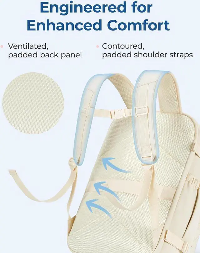 Alt view image 6 of 7 - BAGSMART Travel Backpack for Women, 30L Carry on Backpack for Airplanes