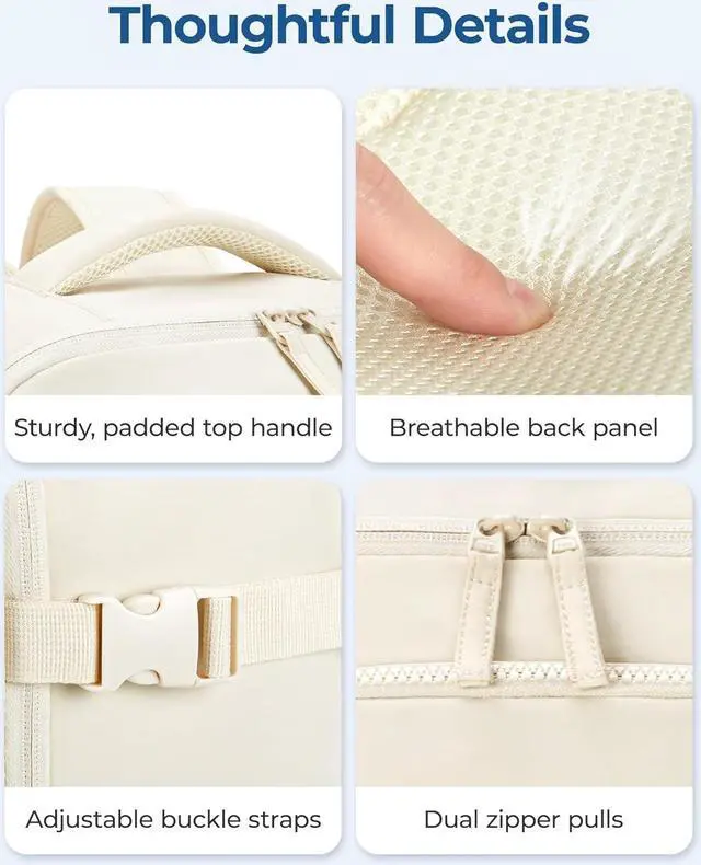 Alt view image 7 of 7 - BAGSMART Travel Backpack for Women, 30L Carry on Backpack for Airplanes