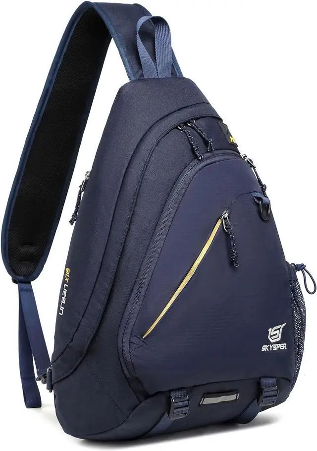 Main image of SKYSPER Sling Laptop Bag (Up to 13 Inch) - 18L Crossbody Sling Backpack Travel Shoulder Bag Hiking Daypack for Men Women(Navyblue)