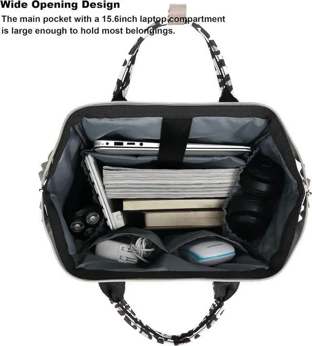 Alt view image 3 of 6 - Leopard Laptop Backpack for Women Men, 15.6 inch College School Backpack Bookbag for Work/School/Travel/Business