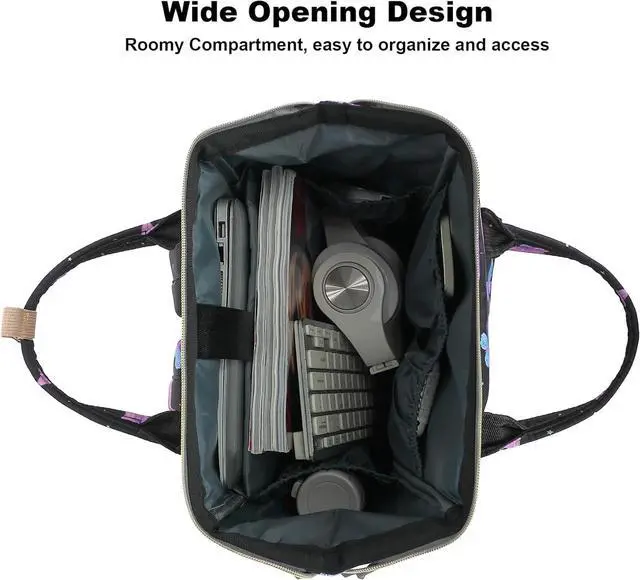 Alt view image 3 of 6 - Butterfly Laptop Backpack College School Backpack Bookbags Nurse Backpacks Travel Bags for Women Girls Fits 15.6 Inch Notebook
