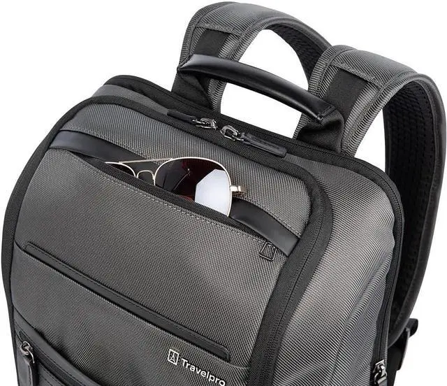 Alt view image 2 of 7 - Travelpro Crew Executive Choice 3 Slim Backpack fits up to 15.6 Laptops and Tablets, Men and Women, Water-Resistant, Titanium Grey