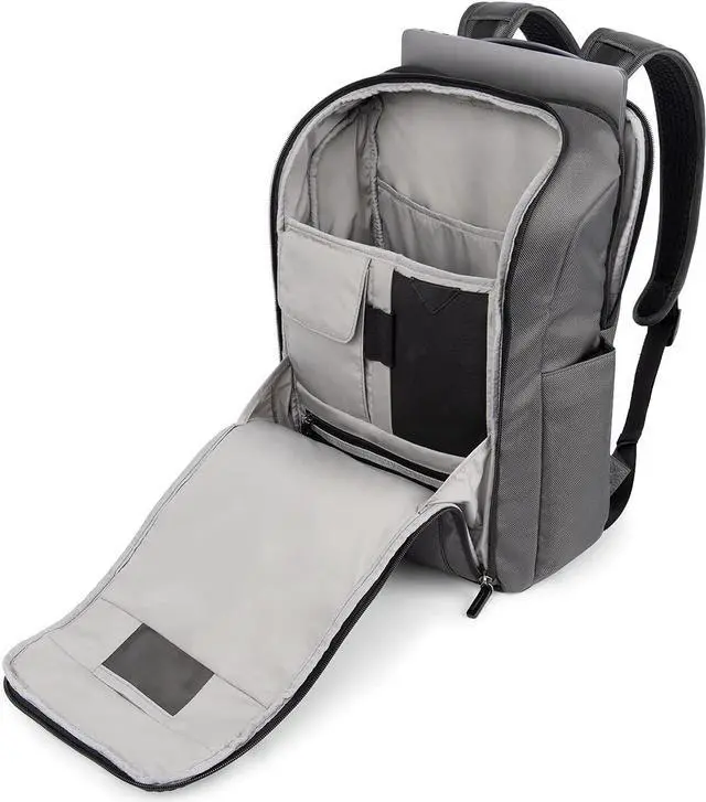 Alt view image 5 of 7 - Travelpro Crew Executive Choice 3 Slim Backpack fits up to 15.6 Laptops and Tablets, Men and Women, Water-Resistant, Titanium Grey