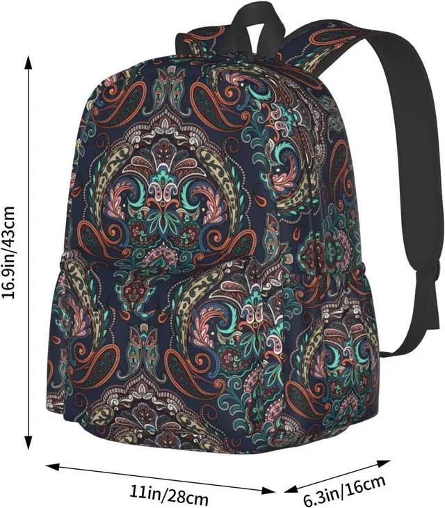 Alt view image 5 of 7 - Pais-ley Backpack for Women 16.7 inch Travel Casual Laptop Backpack Lightweight Waterproof Durable Hiking Daypack