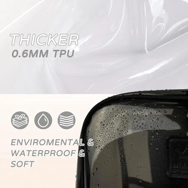 Alt view image 3 of 6 - Caoroky knight Clear Backpack Heavy Duty Transparent Laptop Backpacks 15.6 Inch See Through TPU Travel Daypack Large College Bookbag for Women Men Teens Girls Boys students-Black