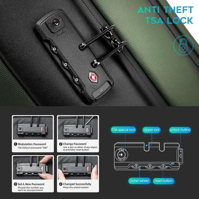 Alt view image 3 of 7 - BANGE Anti-Theft Backpack,Tech Backpacks, 17 Inch Laptop Backpack with USB3.0 Charging Port, Mens Travel Backpack for Men and Women