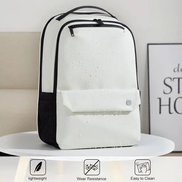 Alt view image 2 of 7 - Hanke Carry on Backpack Toiletry Travel Laptop Backpack for Men & Women, Durable Rucksack Weekender Bag Daypack(Salt White)