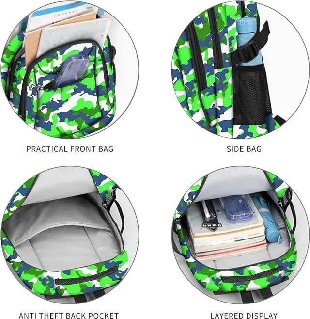 Alt view image 4 of 7 - Casual Lightweight Backpack 15" Laptop Backpack school bag-211lv | School Bookbag, Travel Bag,for Boys & Girls,Travel Backpack