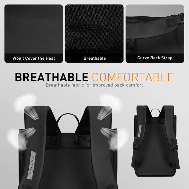 Alt view image 5 of 7 - Laptop Rolltop Backpack for Men-Water Resistant Bookbag Traveling Daypack