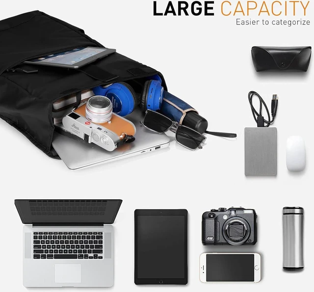 Alt view image 7 of 7 - Laptop Rolltop Backpack for Men-Water Resistant Bookbag Traveling Daypack
