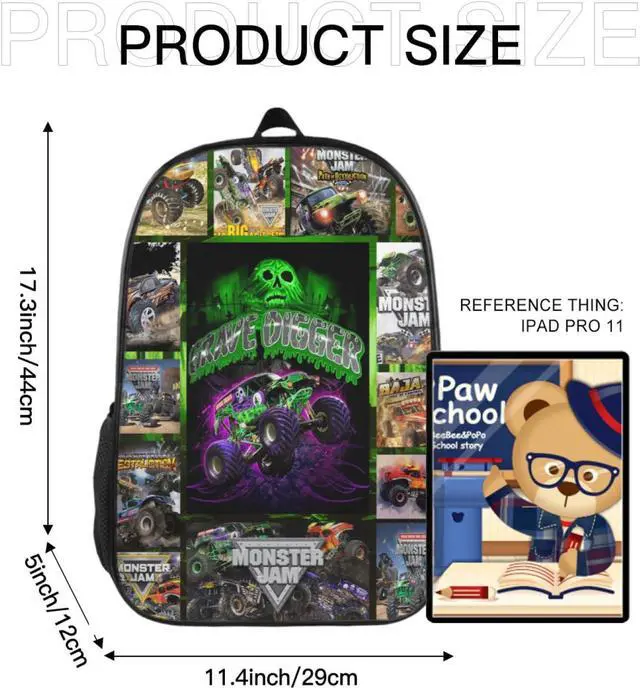 Alt view image 2 of 5 - 17inch Trucks Backpack Office Computer Backpack Travel Backpack