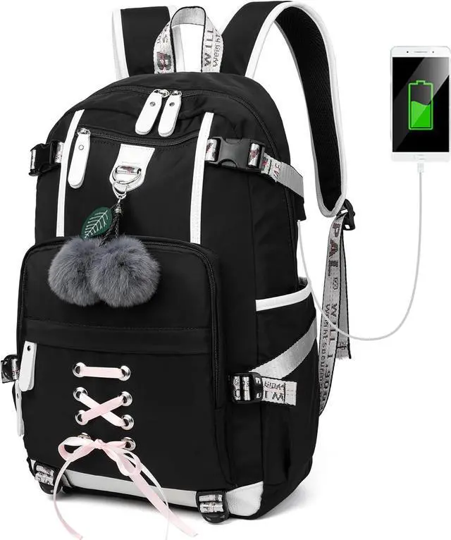 Main image of Backpack for Women Teen Kids Girls, Water Resistant Casual Daypack Fits Laptop with USB Charging Port,Cute Bookbag for Travel,School,Hiking,Gift