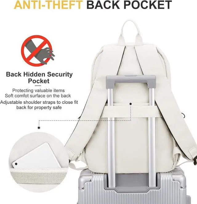 Alt view image 5 of 6 - weradar Aesthetic College Backpack For Women Men,Fashion Student Bookbag,Classic High School Backpack For Teens