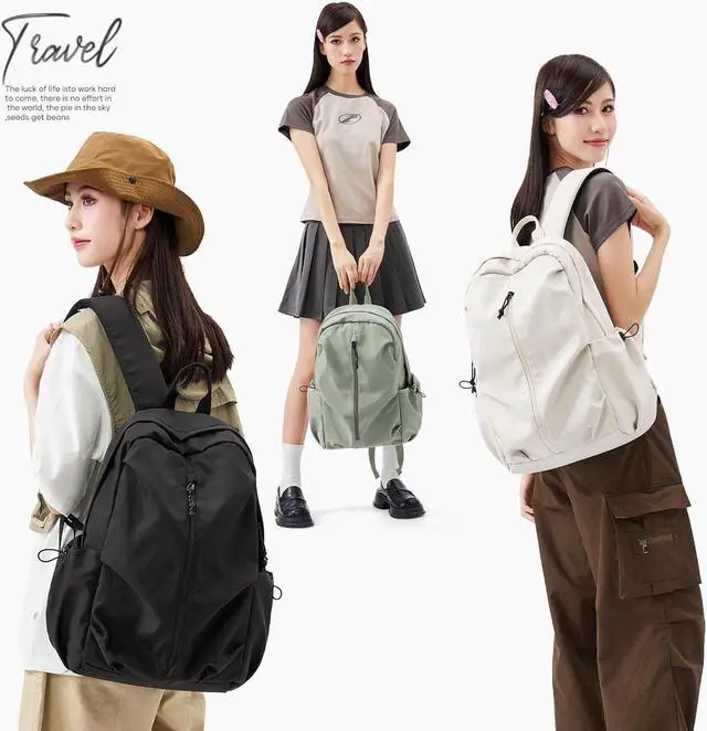 Alt view image 6 of 6 - weradar Aesthetic College Backpack For Women Men,Fashion Student Bookbag,Classic High School Backpack For Teens