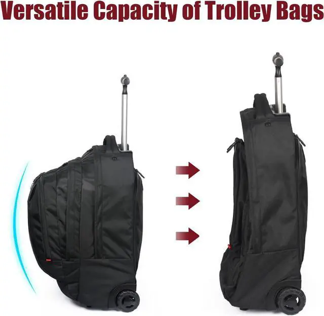 Alt view image 4 of 6 - star cloud 21x14 x8 Rolling Backpack For Adults With wheel, Durable Wheeled Backpack With 17" Laptop Sleeve,Travel Carry on Backpack with Wheel for Convenience