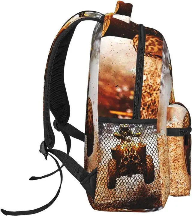 Alt view image 3 of 6 - Backpack Dirt Quad Bike 4 Wheelers Off Road Ride on ATV, Travel Laptop Backpacks Casual College Daypack School Bag for Boys Girls Men Adult
