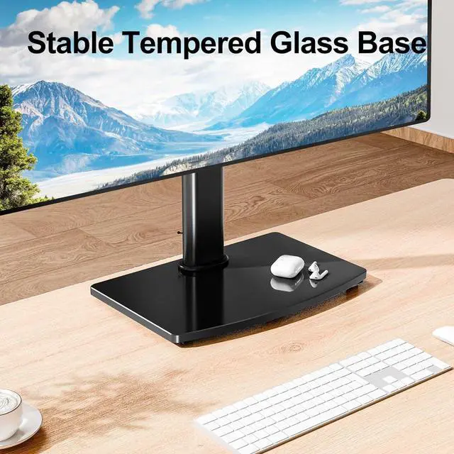 Alt view image 6 of 7 - MOUNT PRO Single Monitor Stand Fits Max 32 inch Screen, Free-Standing Computer Desk Stand, Display Mount with Height Adjustable, Swivel, Tilt, Rotation, VESA Monitor Stand 100x100