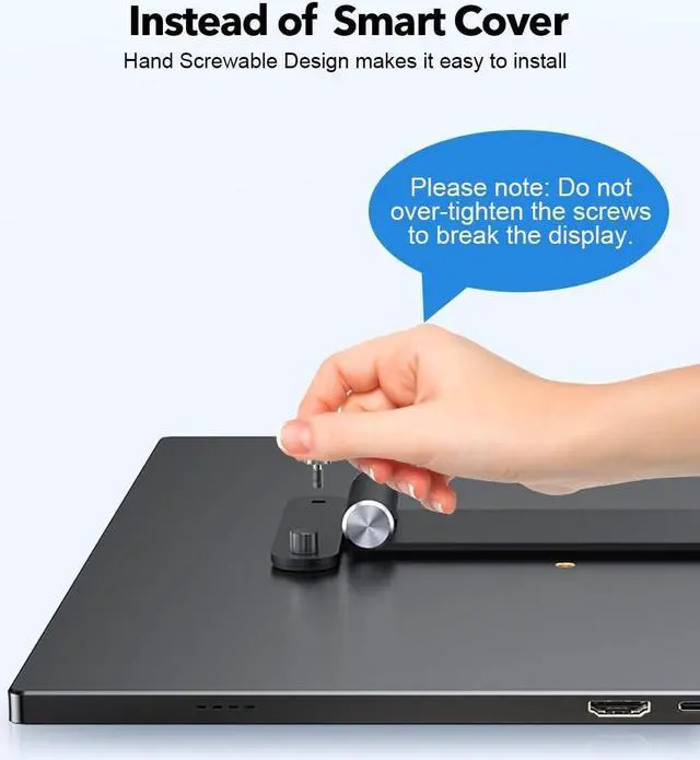 Alt view image 2 of 7 - UPERFECT Portable Monitor Stand with Hand Screw, 7 to 18.5 inch Freestanding Desk Mount with Swivel/Tilt/Rotation, Fits Monitor with M3/M4*75MM VESA