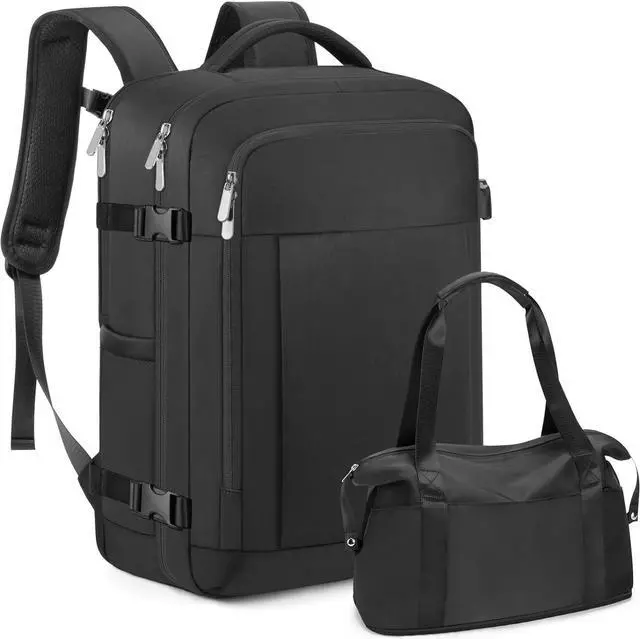 Main image of RDTGO Travel Backpack For Women, 40L Carry-On Backpack, Airline Approved Personal Item Bag, Waterproof Laptop Backpack with Large Duffel, Casual Daypack for Buisness Gym Weekend Hiking (Black)