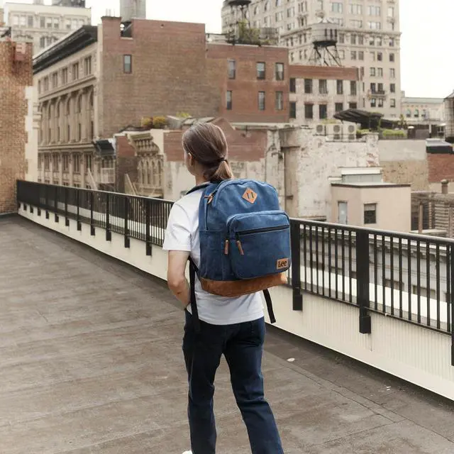 Alt view image 5 of 6 - Lee Corduroy Backpack for Boys and Girls, Authentic Jeans Company Study Daypack with Padded Laptop Sleeve Fits 15.6 Inch Notebook