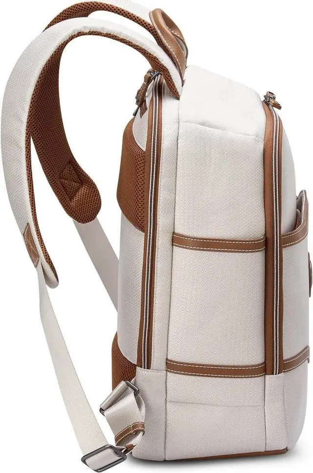 Alt view image 3 of 7 - DELSEY PARIS Chatelet Air 2.0, Laptop Backpack, Angora | Carry-On Friendly, Trolley-compatible, Laptop sleeve up to 14", Water Resistant, Recycled Fabrics