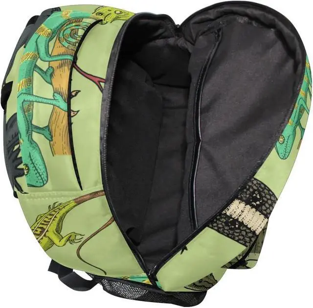 Alt view image 4 of 6 - Snakes Lizard Chameleon and Turtle Animal Backpack School Bookbag Lightweight Laptop Backpack for Men Women Kids
