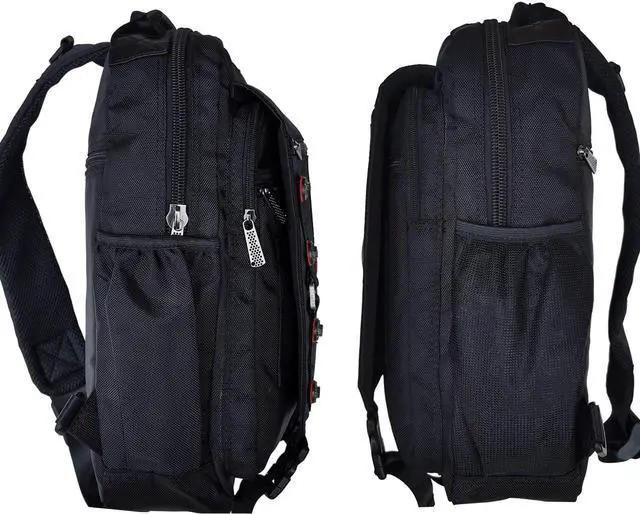 Alt view image 4 of 7 - Large Sling Bag Laptop Backpack Cross Body Messenger Bag Shoulder Travel Rucksack (C- Black)